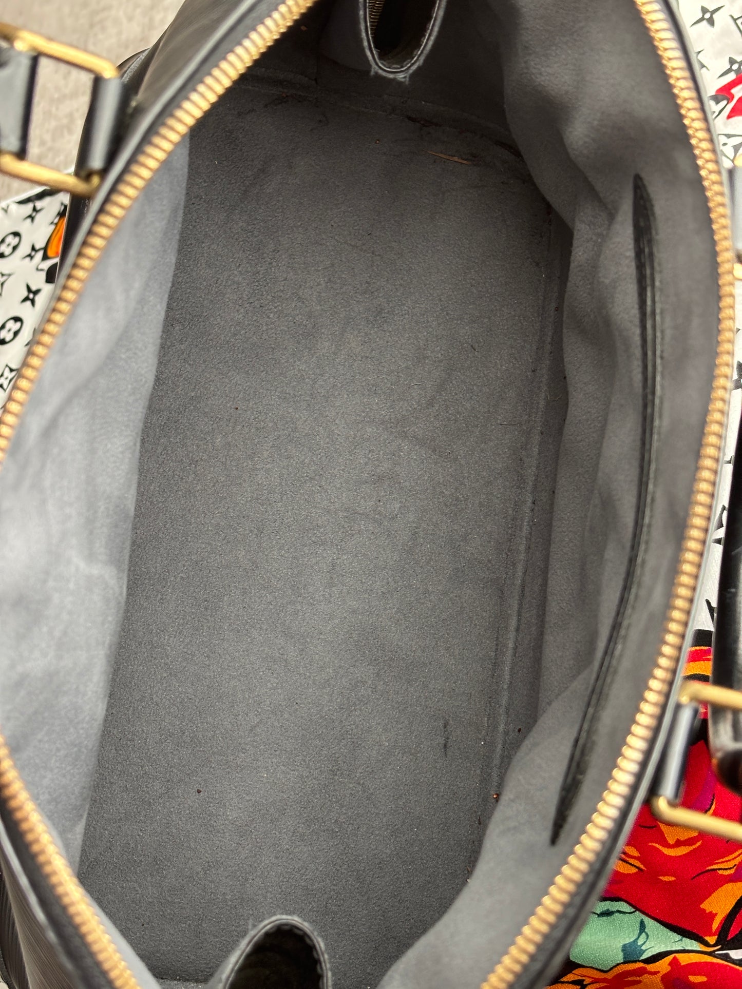 Louis Vuitton Alma Handbag in Black Epi Leather