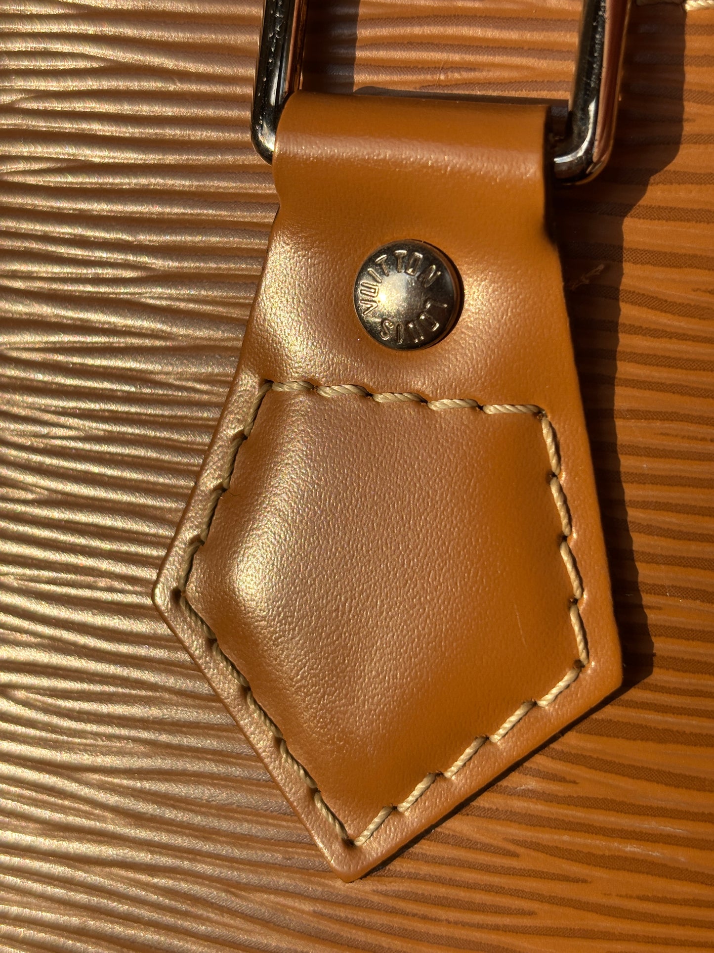 Louis Vuitton Alma Handbag in Tan Epi Leather