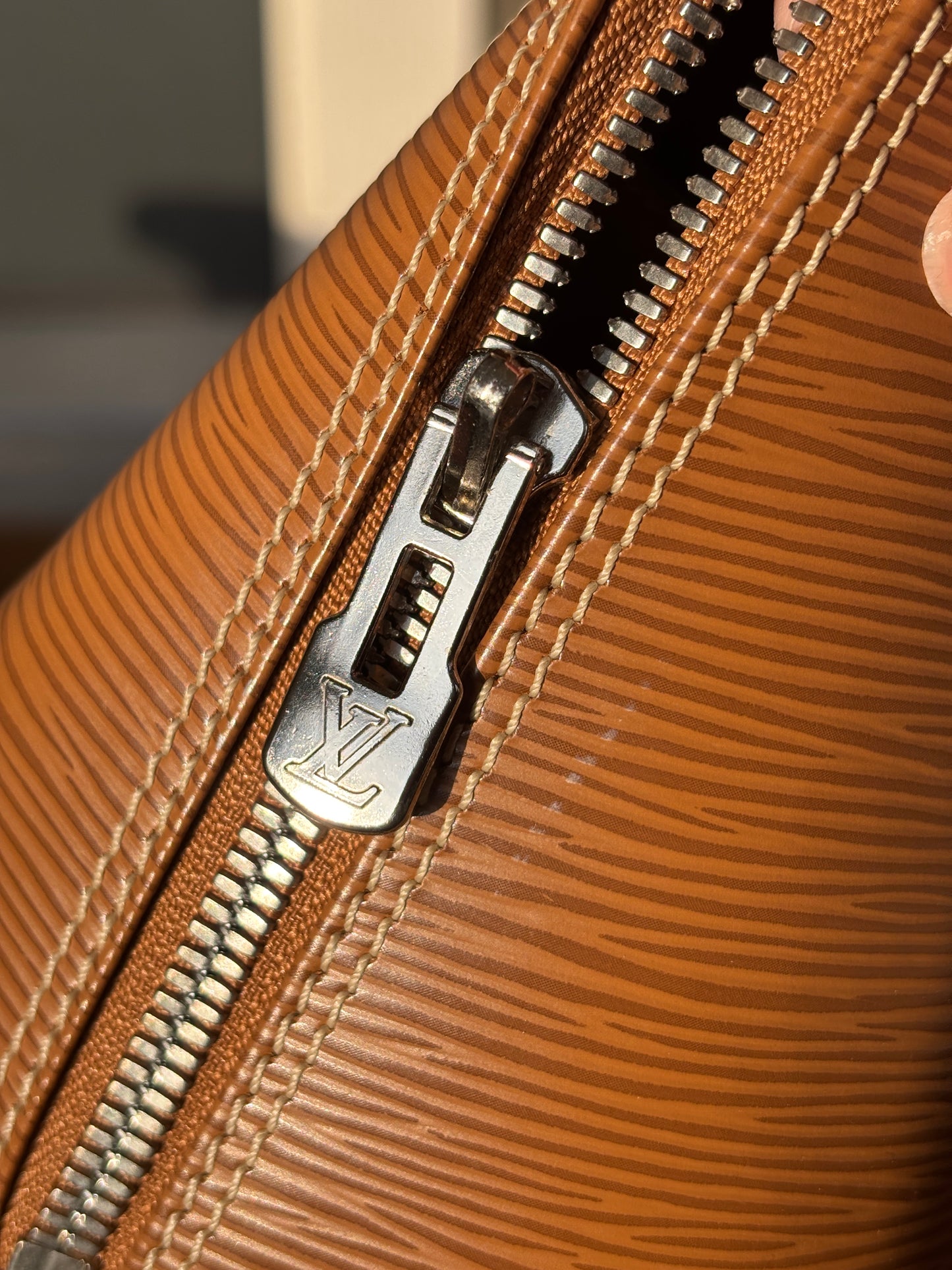 Louis Vuitton Alma Handbag in Tan Epi Leather