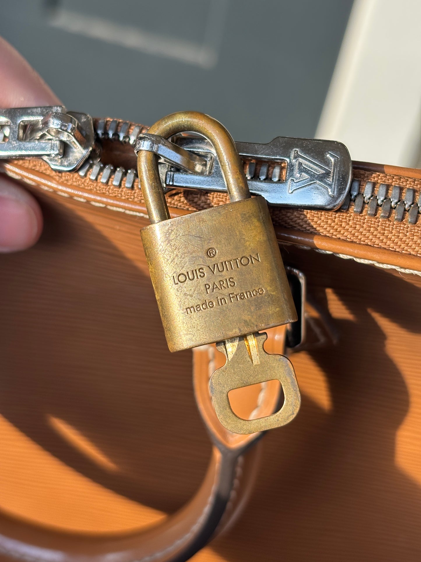 Louis Vuitton Alma Handbag in Tan Epi Leather